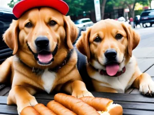 Dogs Eat Hot Dog