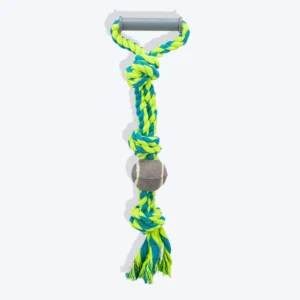 Trixie Playing Rope With Tennis Ball Dog Toy - Multicolor